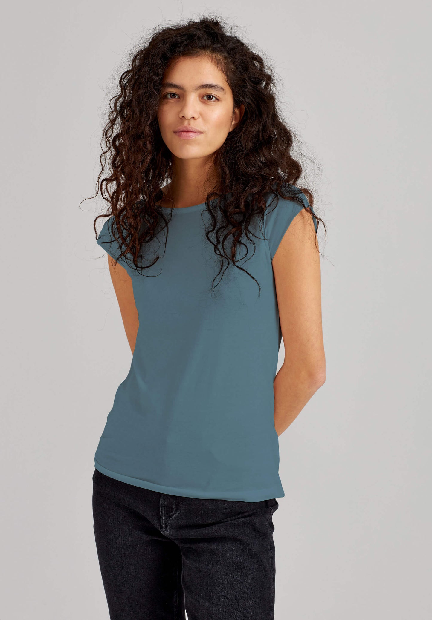 TT01 Cap Sleeve Sea Blue (GOTS)