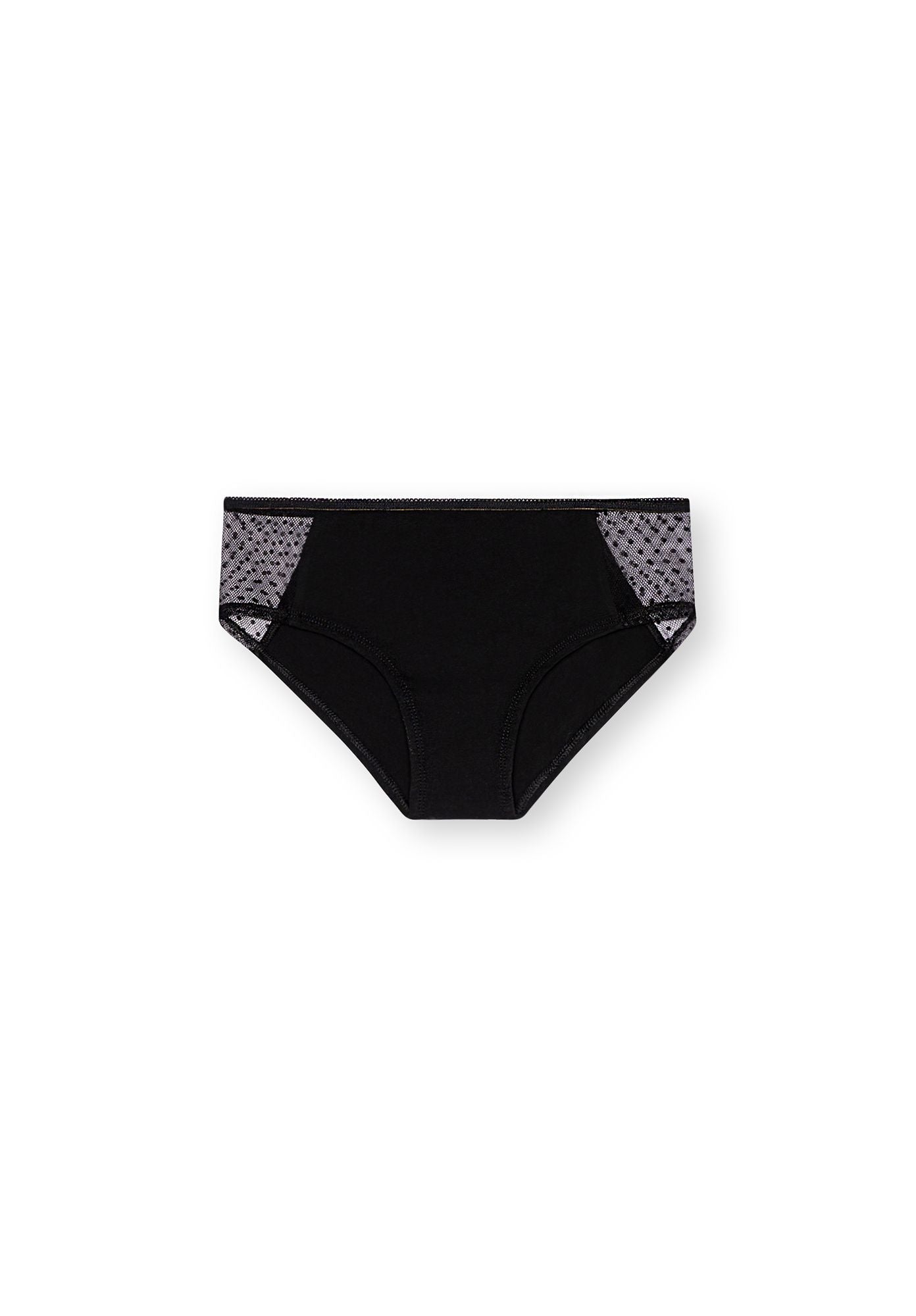 3 Pack TT21 Panty Side Netlace Black (GOTS)