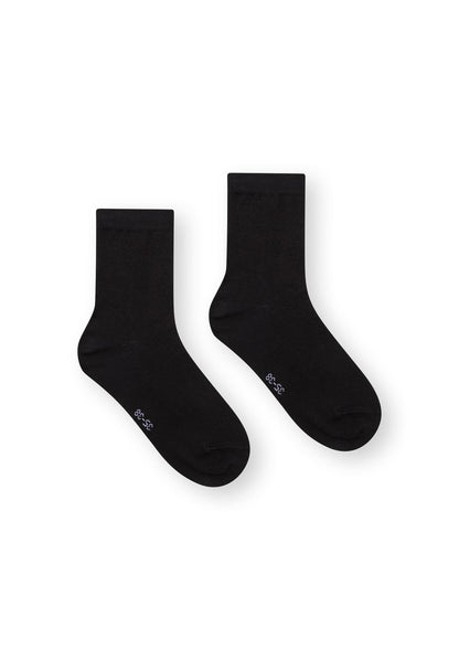 5 Pack Mid Socks Black (GOTS)