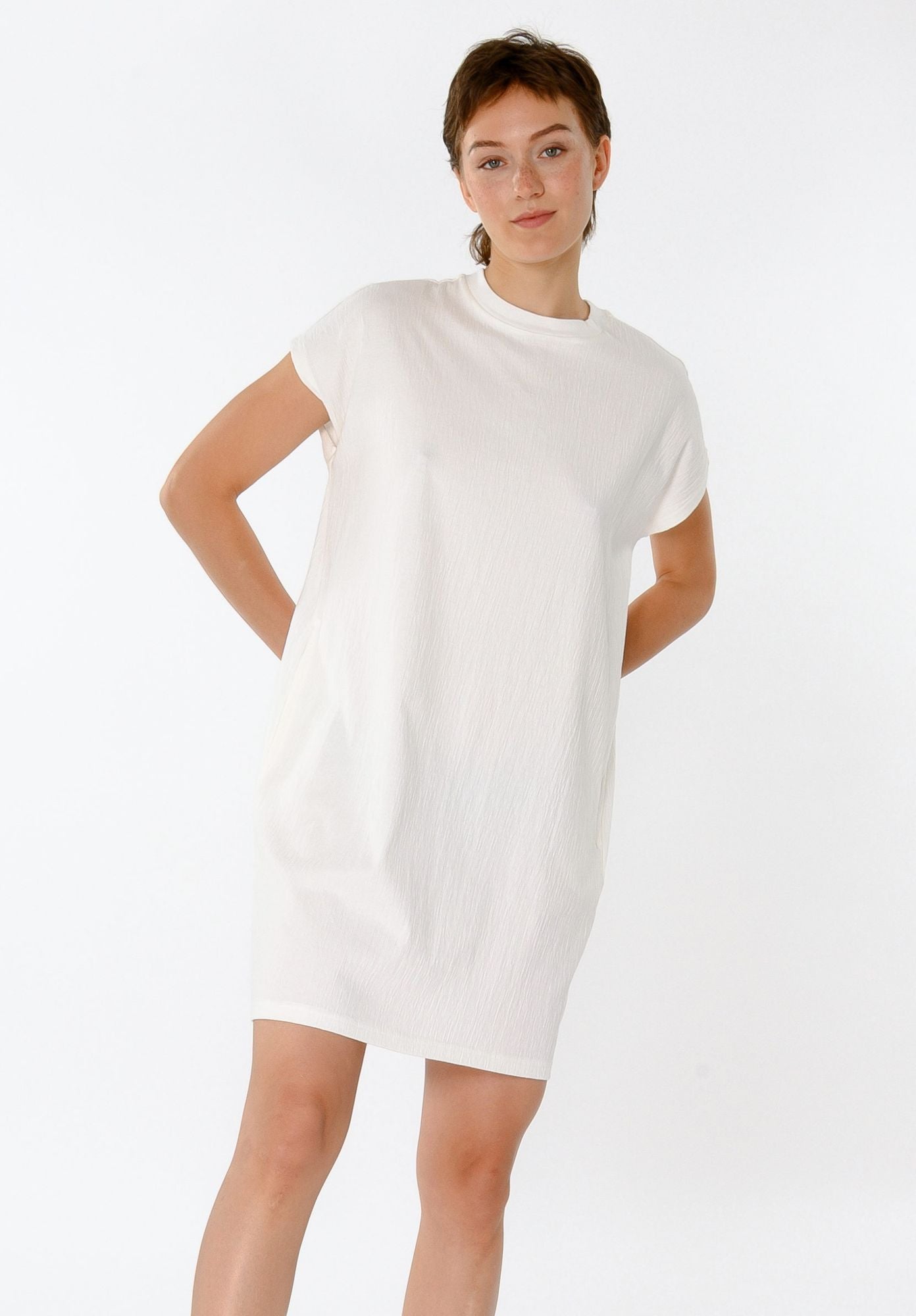 TT76 Boxy Shirt Dress STRUCTURED (GOTS)