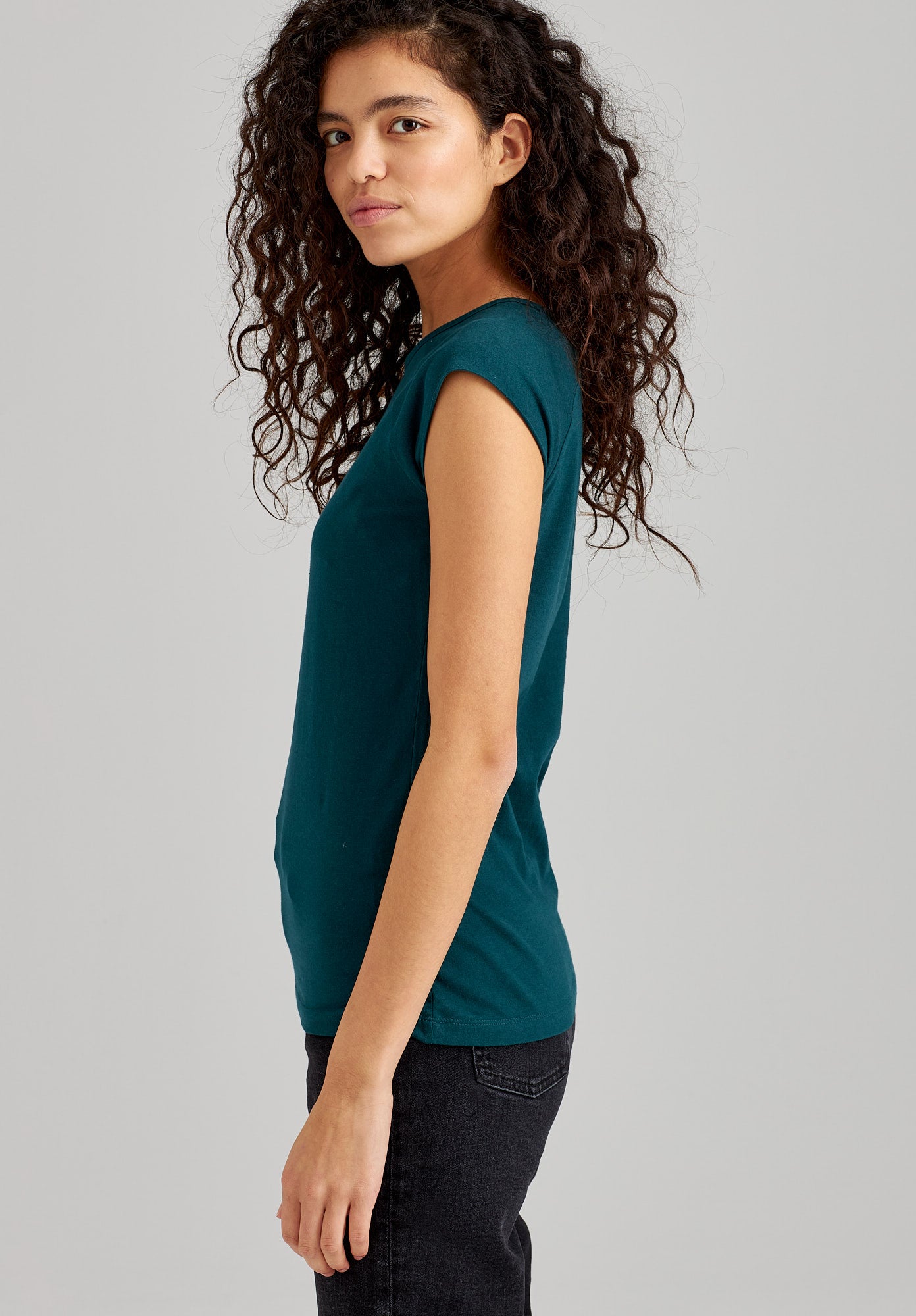 TT01 Cap Sleeve Deep Teal (GOTS)