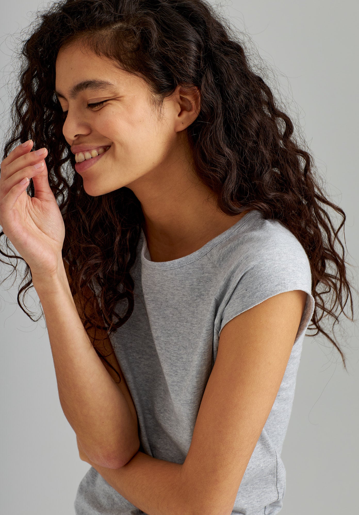 TT01 Cap Sleeve Grey Melange (GOTS)