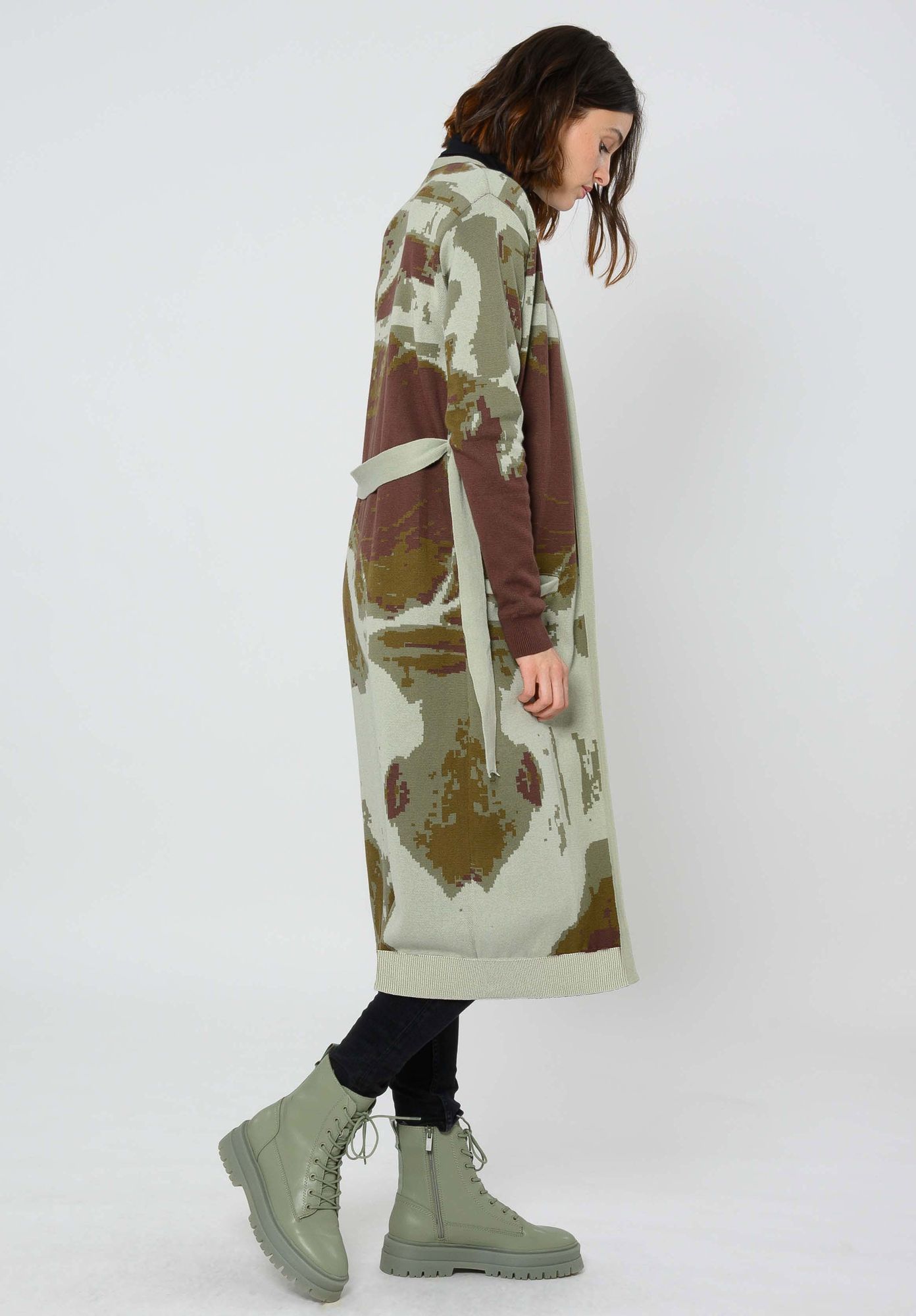 TT3010 Long Cardigan JACQUARD