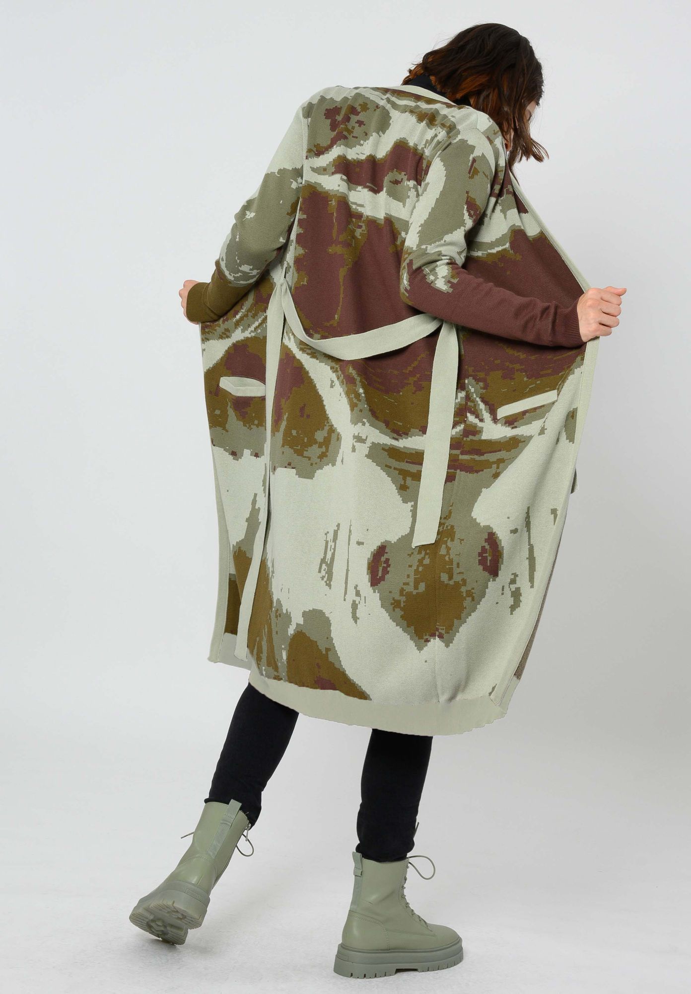 TT3010 Long Cardigan JACQUARD