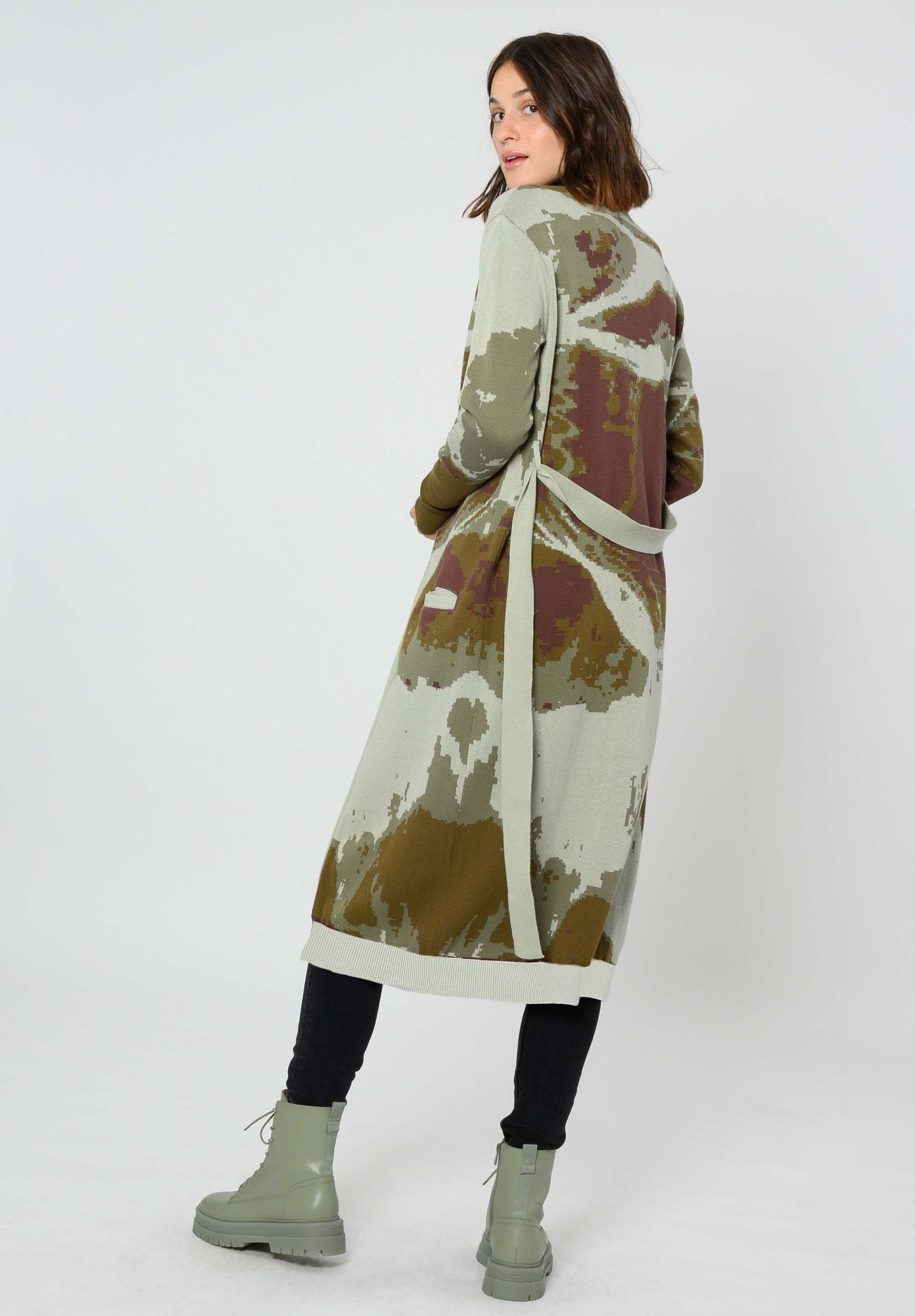 TT3010 Long Cardigan JACQUARD