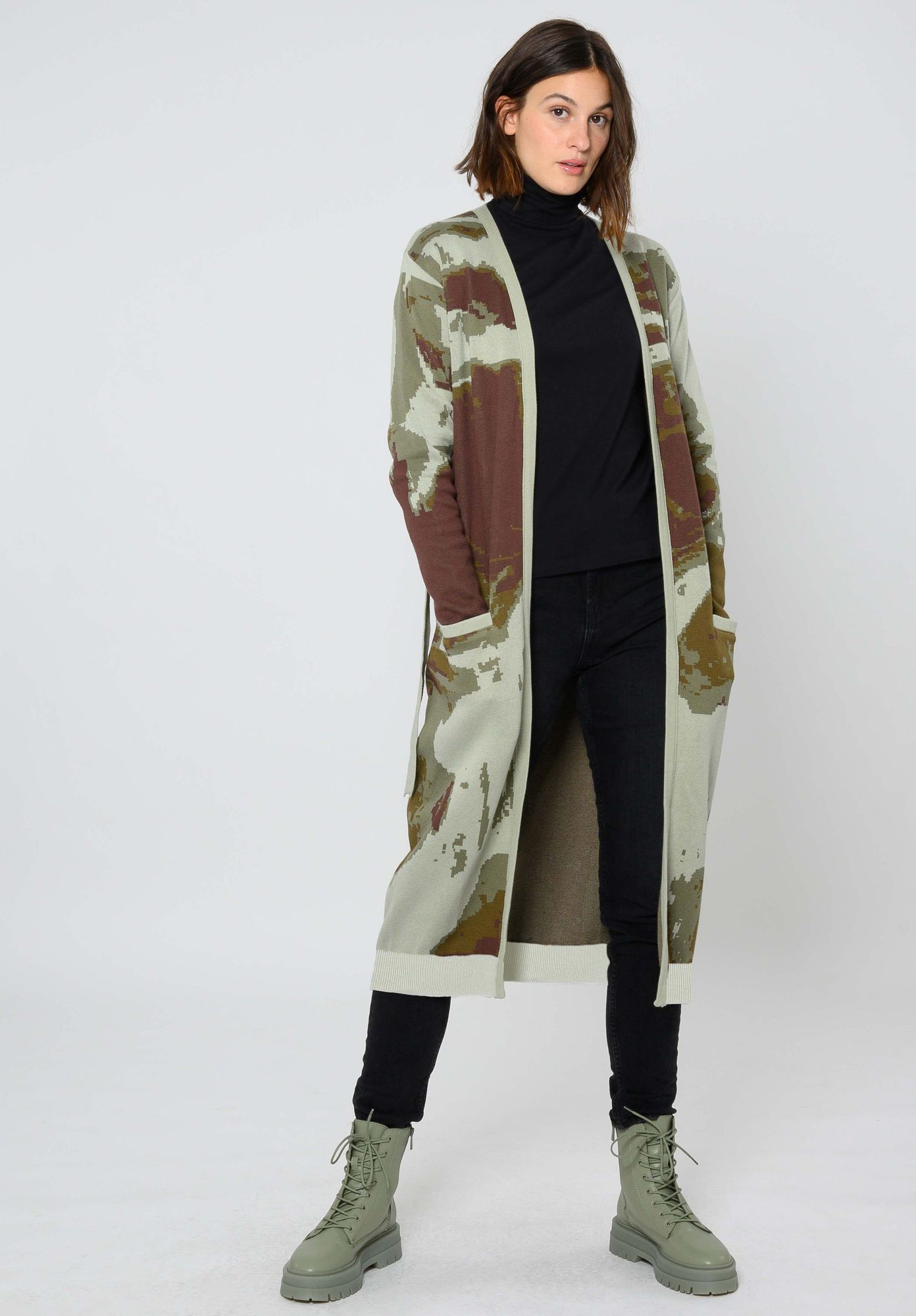 TT3010 Long Cardigan JACQUARD