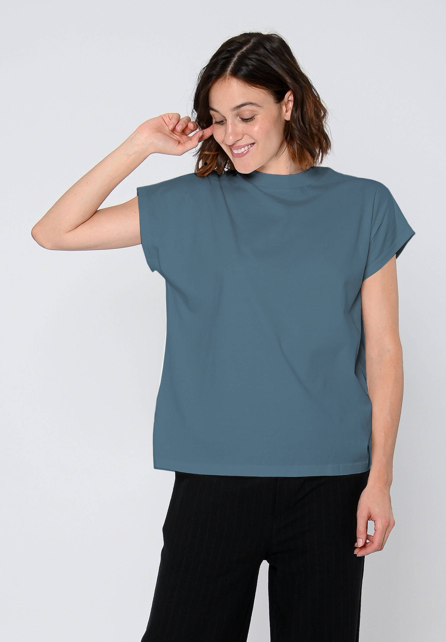 TT75 Boxy T-Shirt Sea Blue (GOTS)