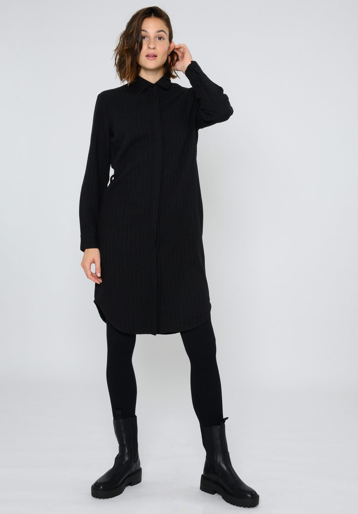 TT83 Shirt Dress PINSTRIPE (GOTS)