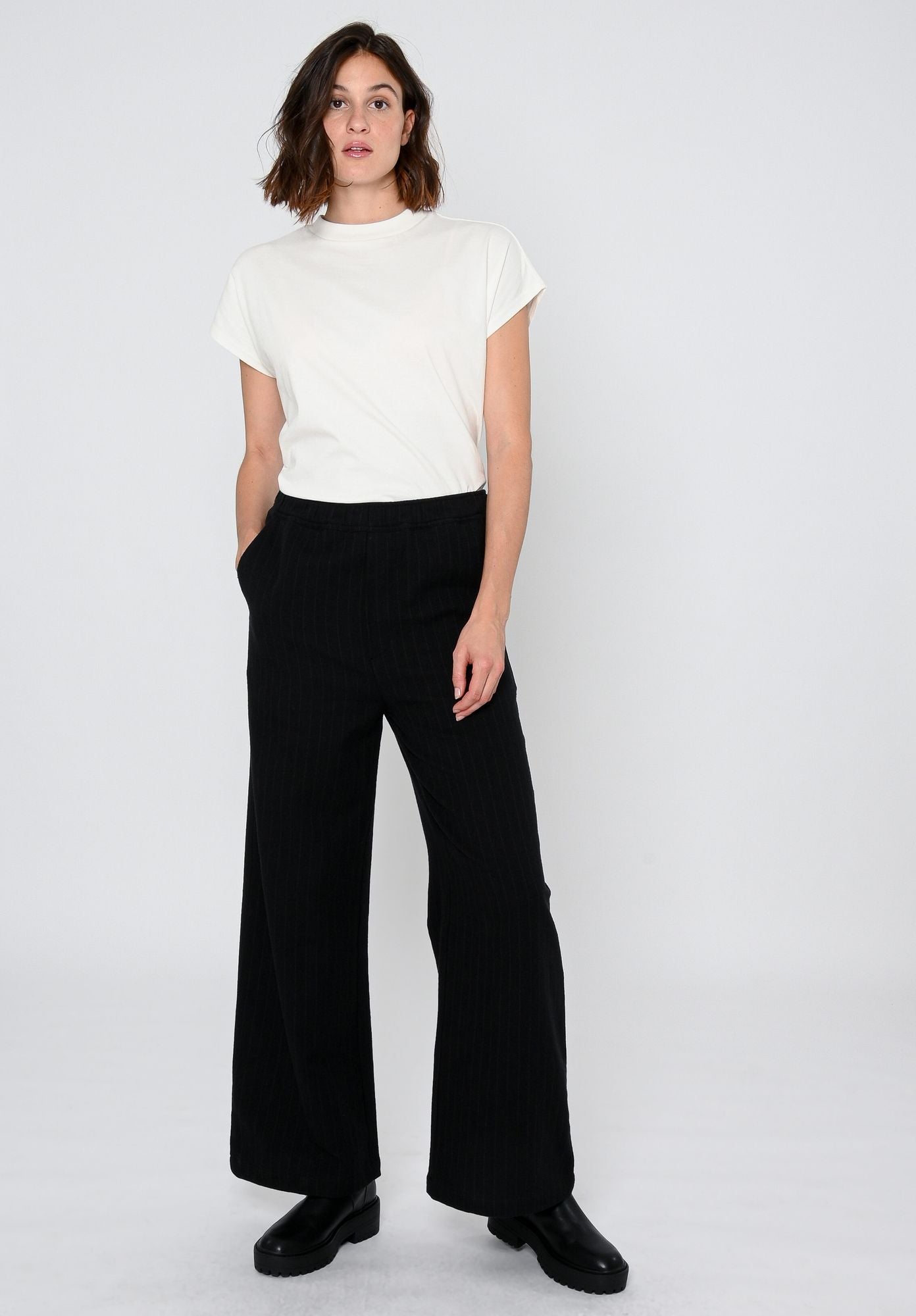 TT94 Long Wideleg Pants PINSTRIPE (GOTS)