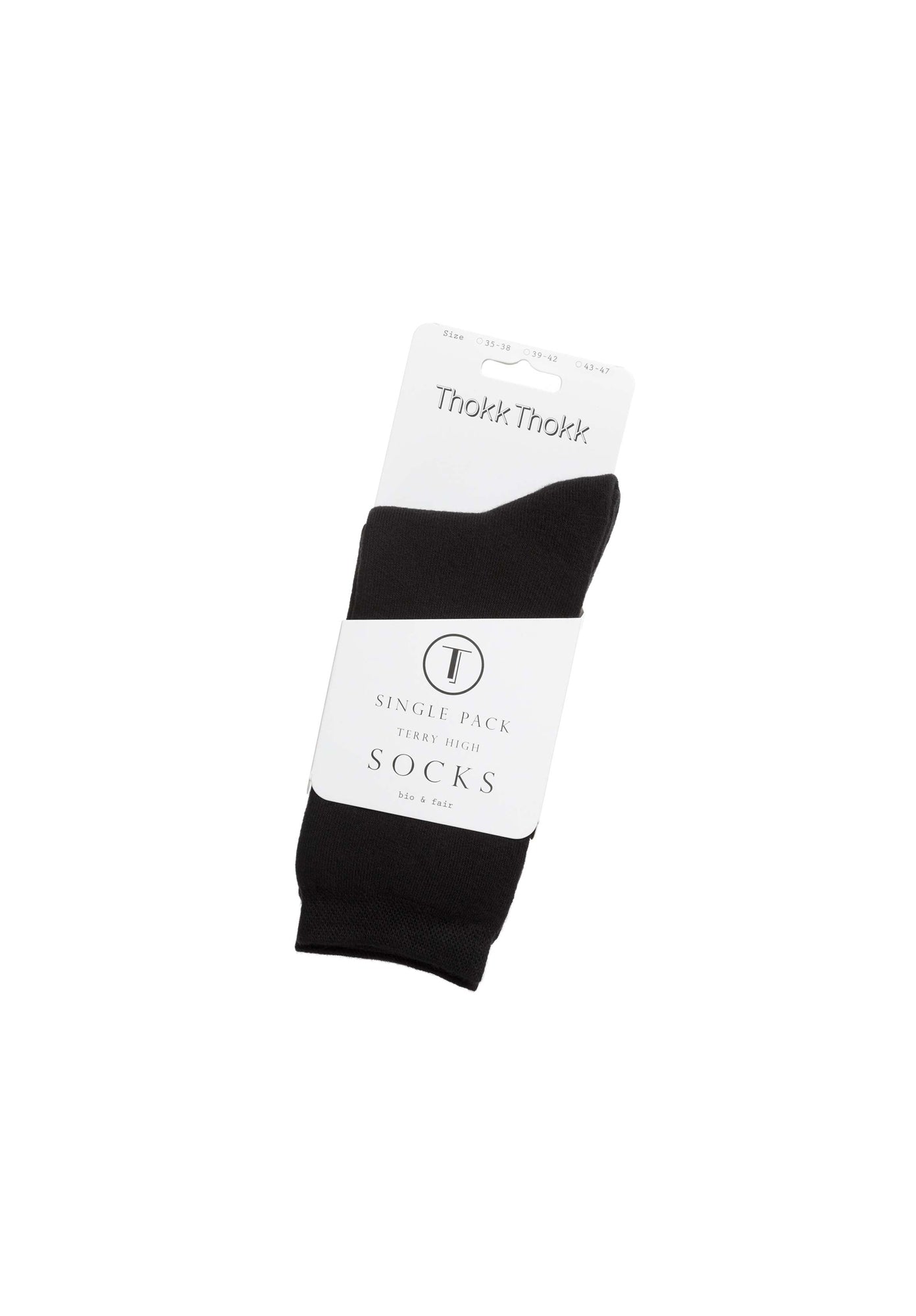 Warm High Socks Socken Schwarz (GOTS, Fairtrade, Vegan)