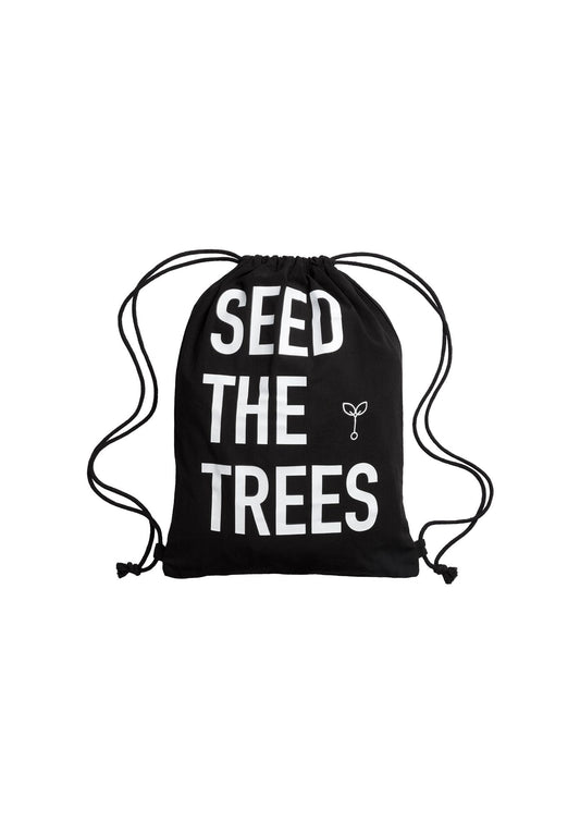 SEED THE TREES Cotton Gym Bag Black