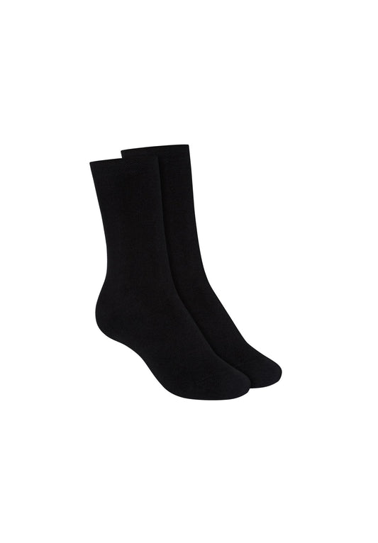 2 Pack Warm High Socks Black