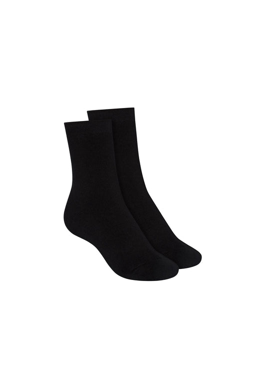2 Pack Warm Mid Socks Black