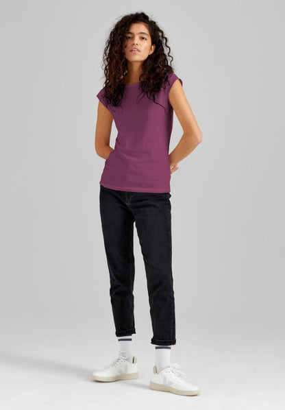 TT01 Cap Sleeve Plum (GOTS)