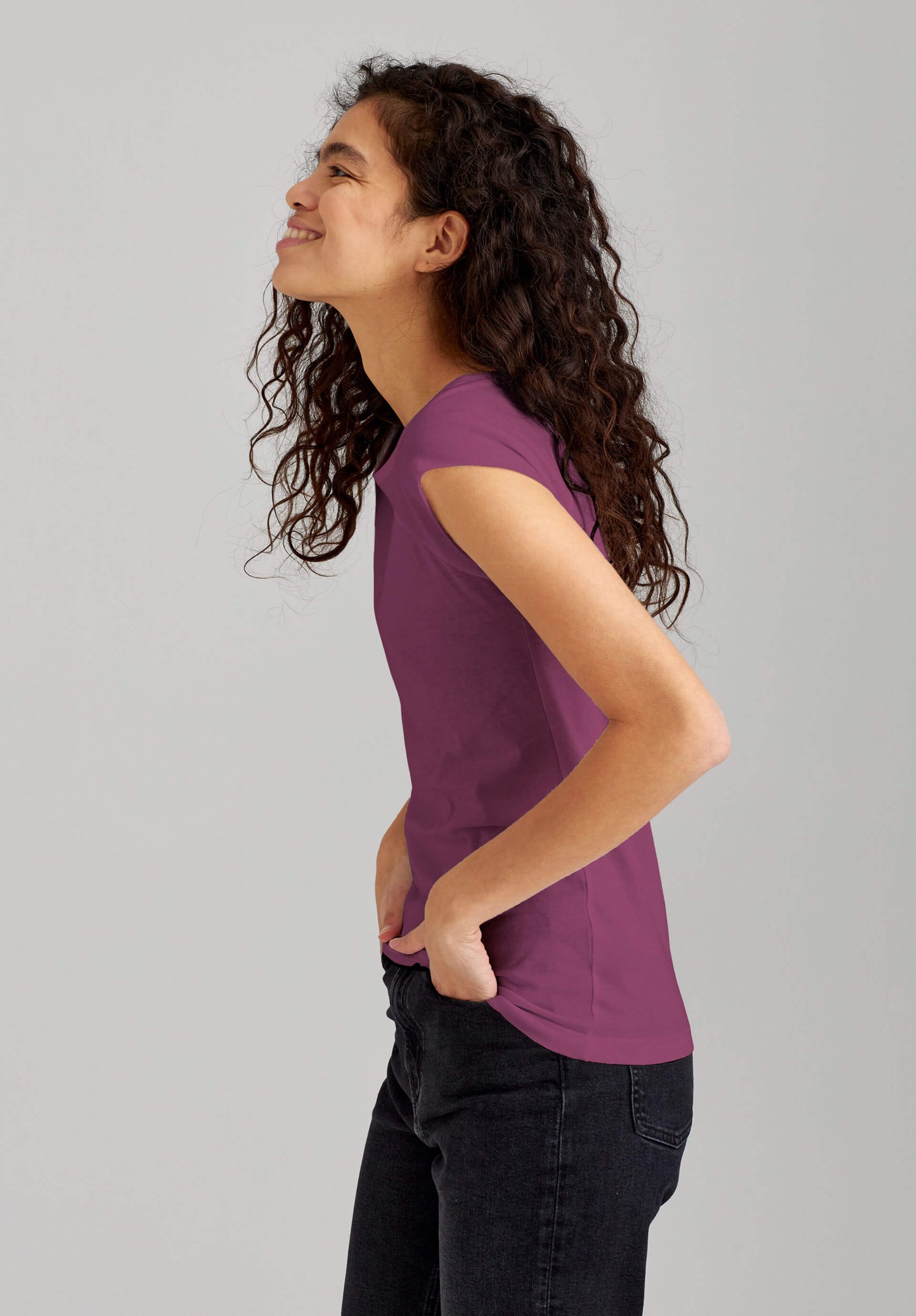 TT01 Cap Sleeve Plum (GOTS)