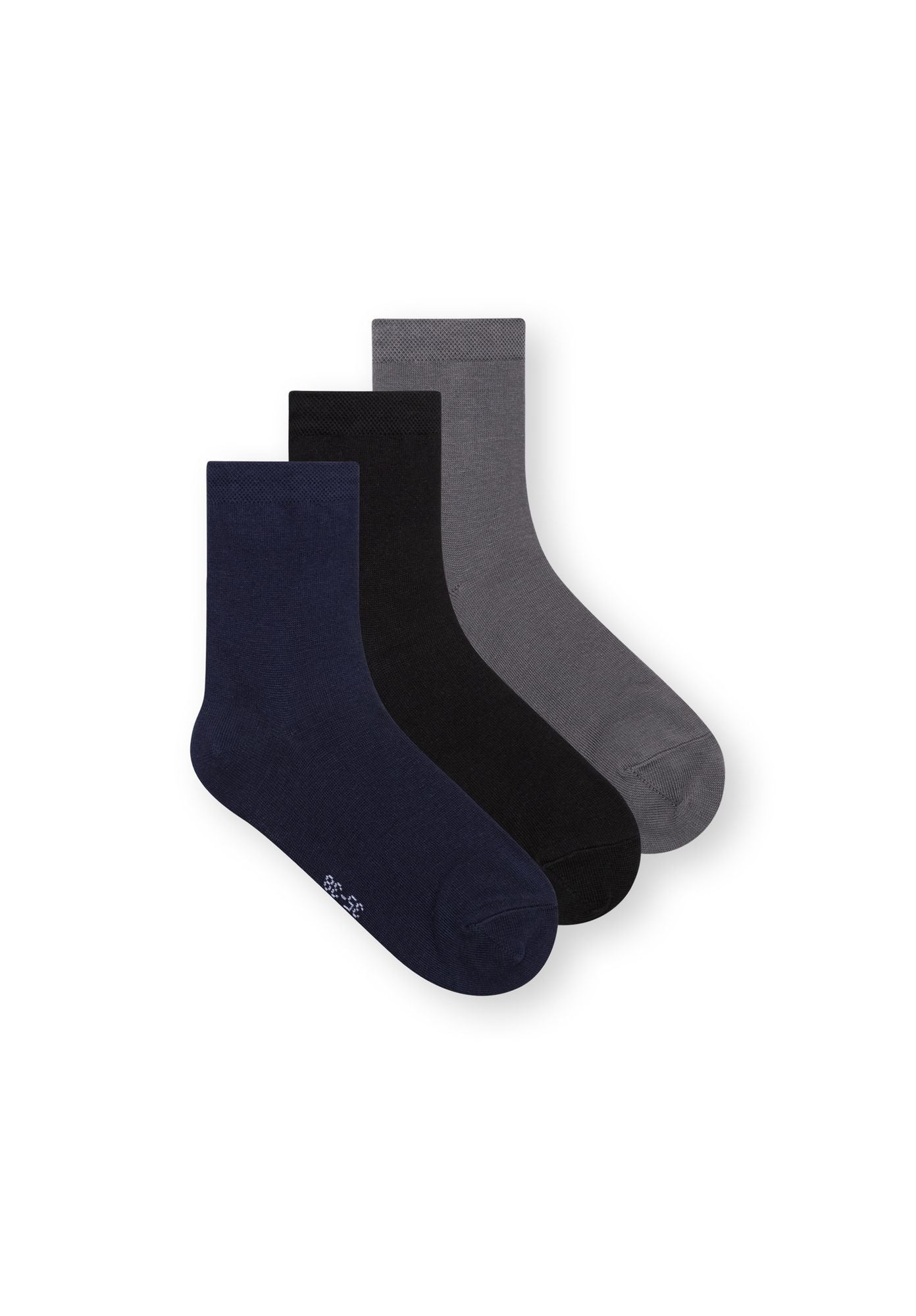 3 Pack Mid Socks Black/Graphite/Midnight