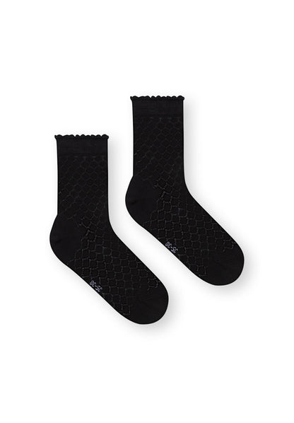 3 Pack Mid Socks Black - Damensocken - Romance/Black Dots/Black Stripes (GOTS)