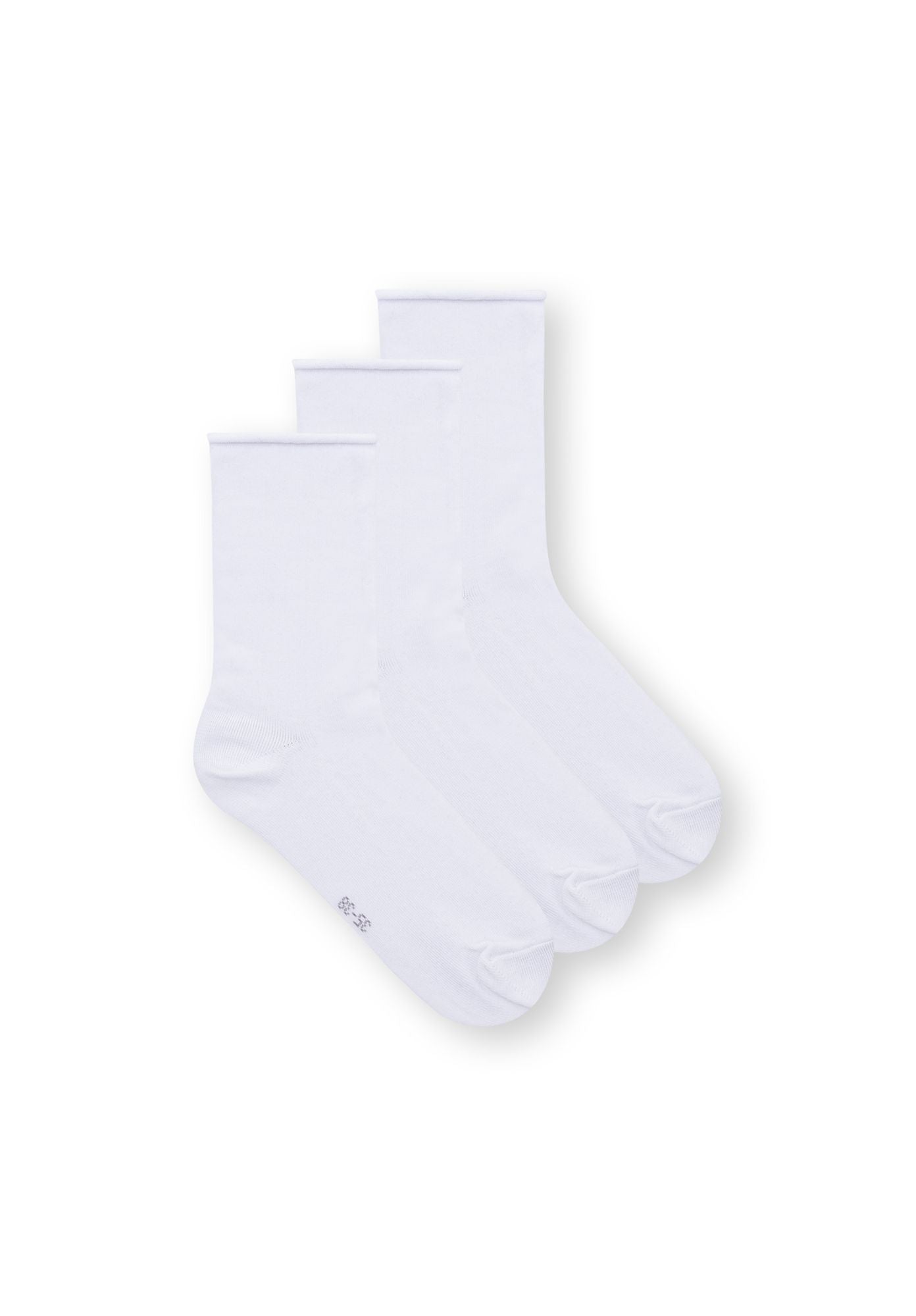 3 Pack Mid Socks Relax White (GOTS)