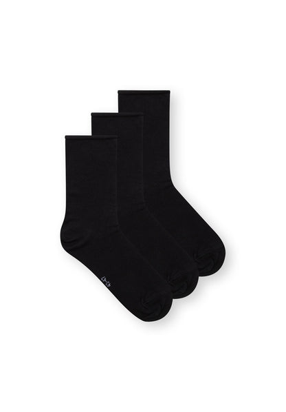 3 Pack Mid Socks Relax Black