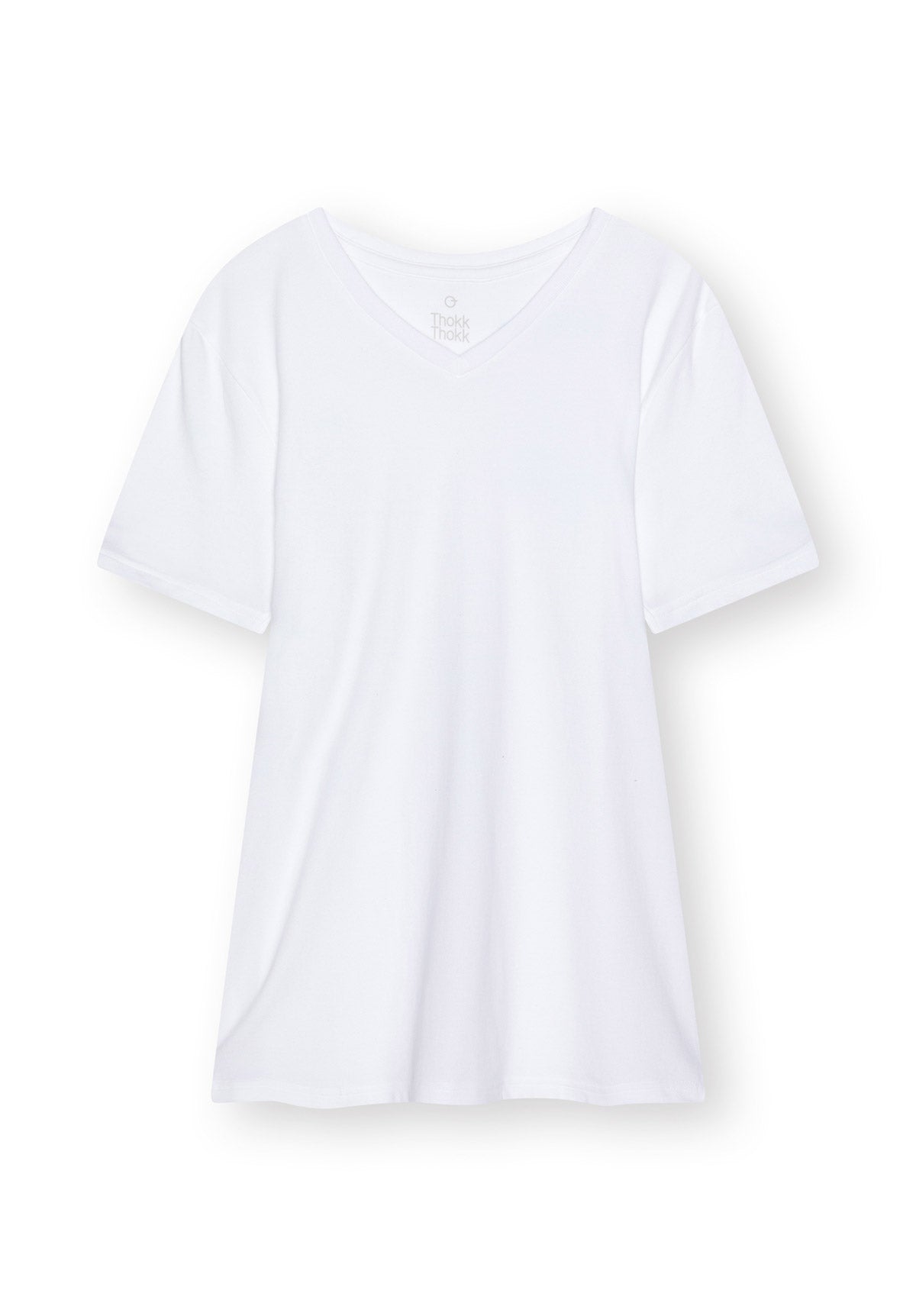 3 Pack TT144 SLIM V-NECK T-Shirt White (GOTS)