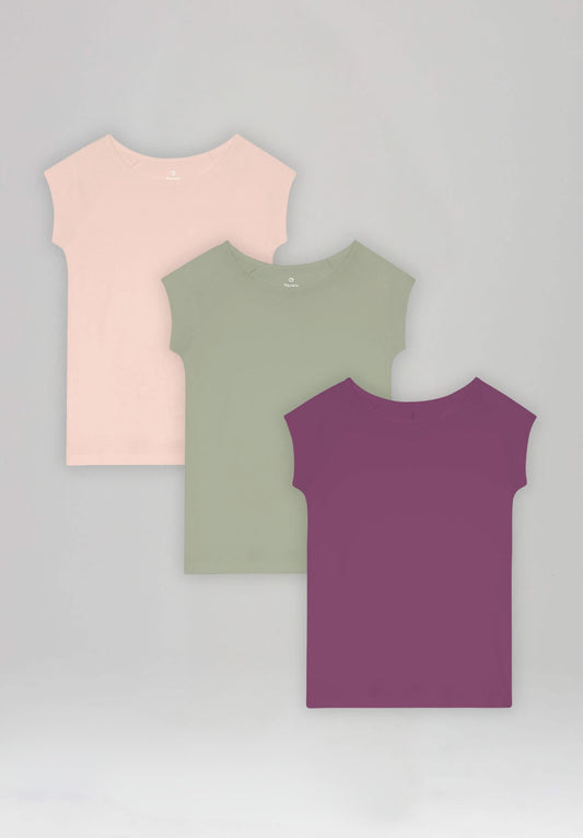 3er-Set Earth & Depth Bundle TT01 Cap Sleeve T-Shirt