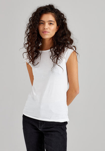 TT01 Cap Sleeve T-Shirt white B-Ware, Vorderansicht