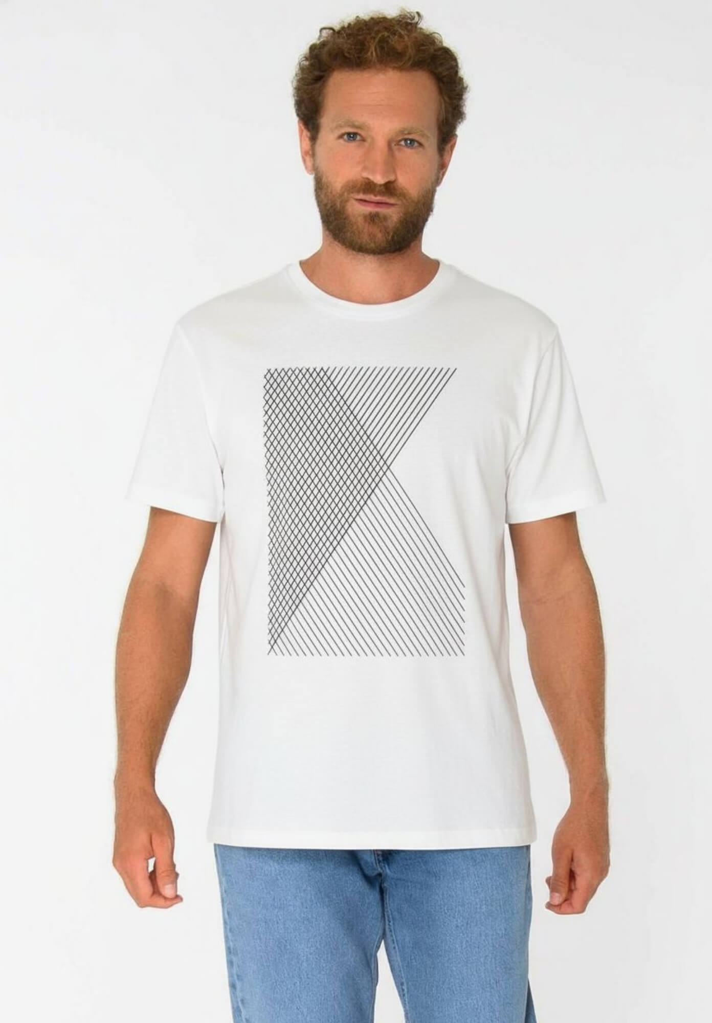 TT02 T-Shirt Spacegrid white (GOTS, vegan)