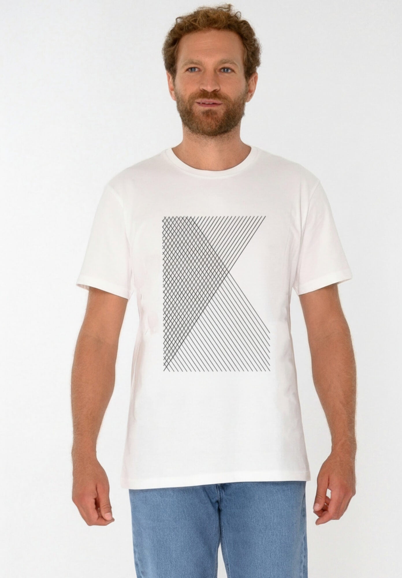 TT02 T-Shirt Spacegrid white (GOTS, vegan)