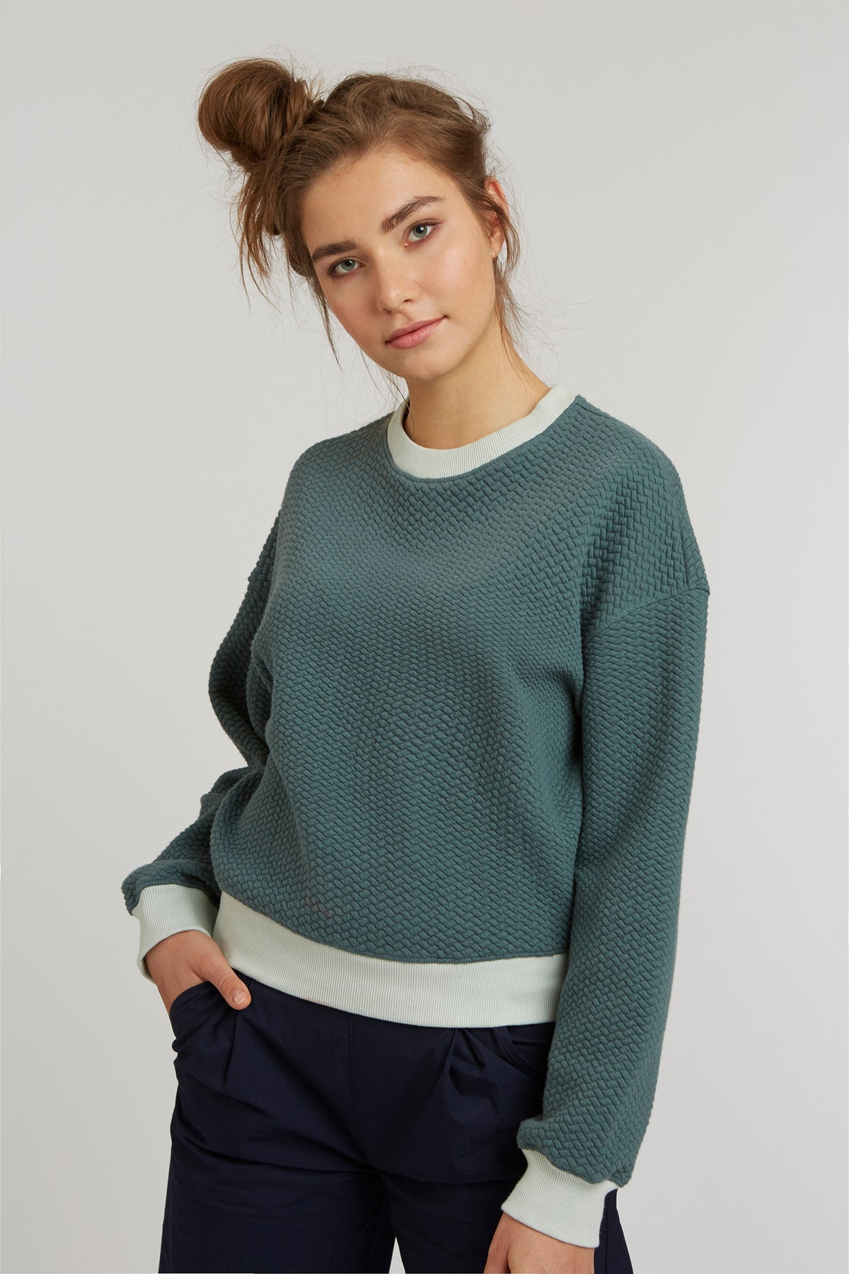 TT1022 Sweater Structured Oversized fir tree, Ansicht 2