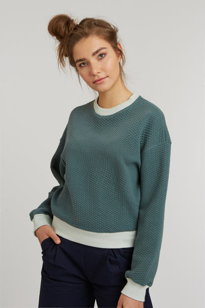 TT1022 Sweater Structured Oversized fir tree, Ansicht 2