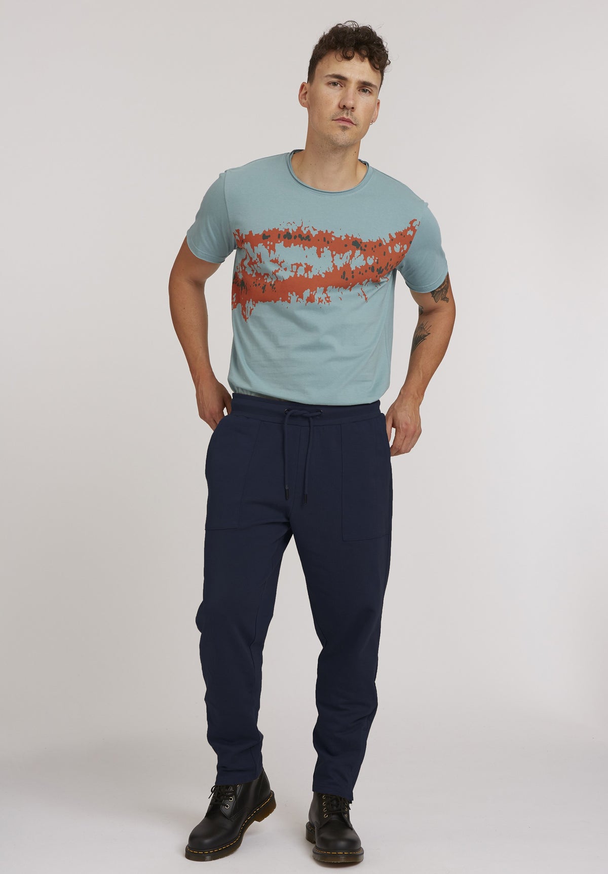 TT1041 Zip Jogging Pants dark navi, Ansicht 1
