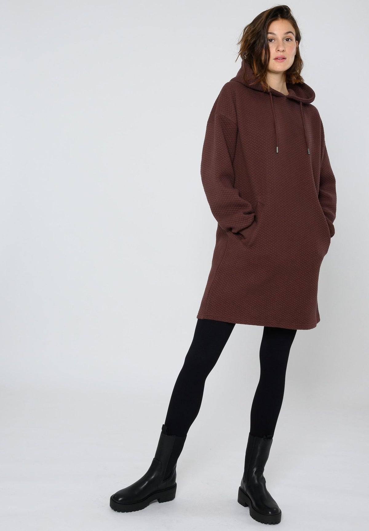 TT1047 Hoodie Dress STRUCTURED