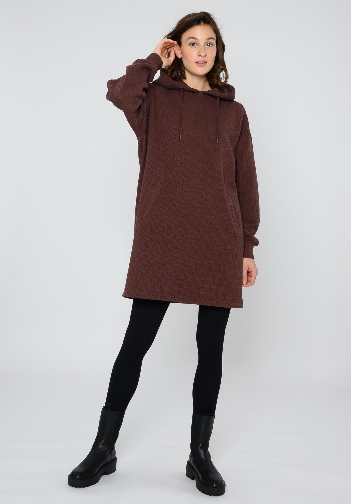 TT1047 Hoodie Dress STRUCTURED