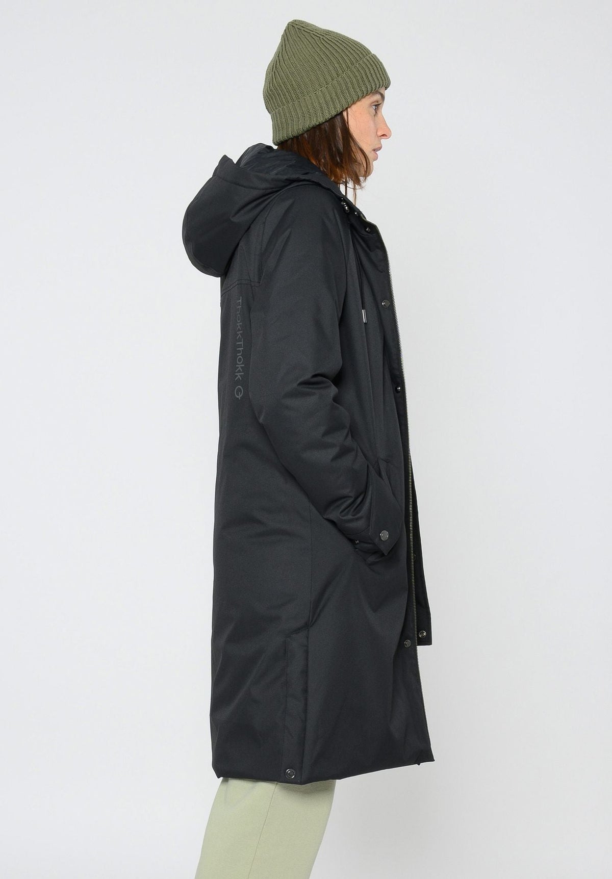 TT2029 KAPOK Coat Damen in Schwarz, Seitenansicht