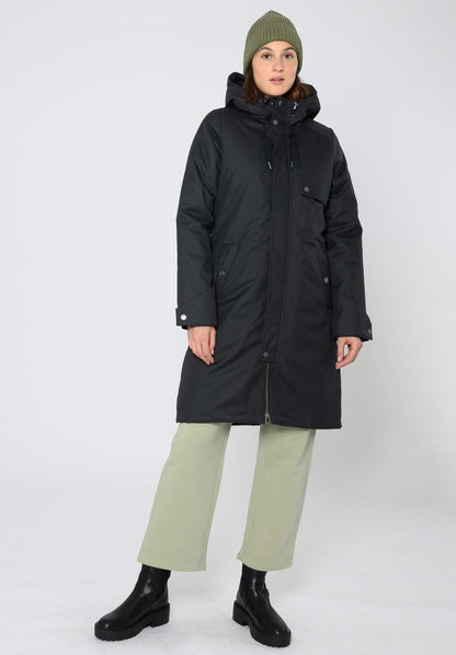 TT2029 KAPOK Coat Damen in Schwarz, ganze Figur