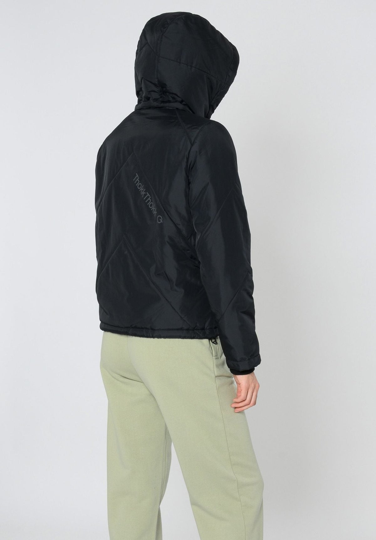 TT2031 KAPOK Short Jacket Damen in Schwarz, Rueckansicht