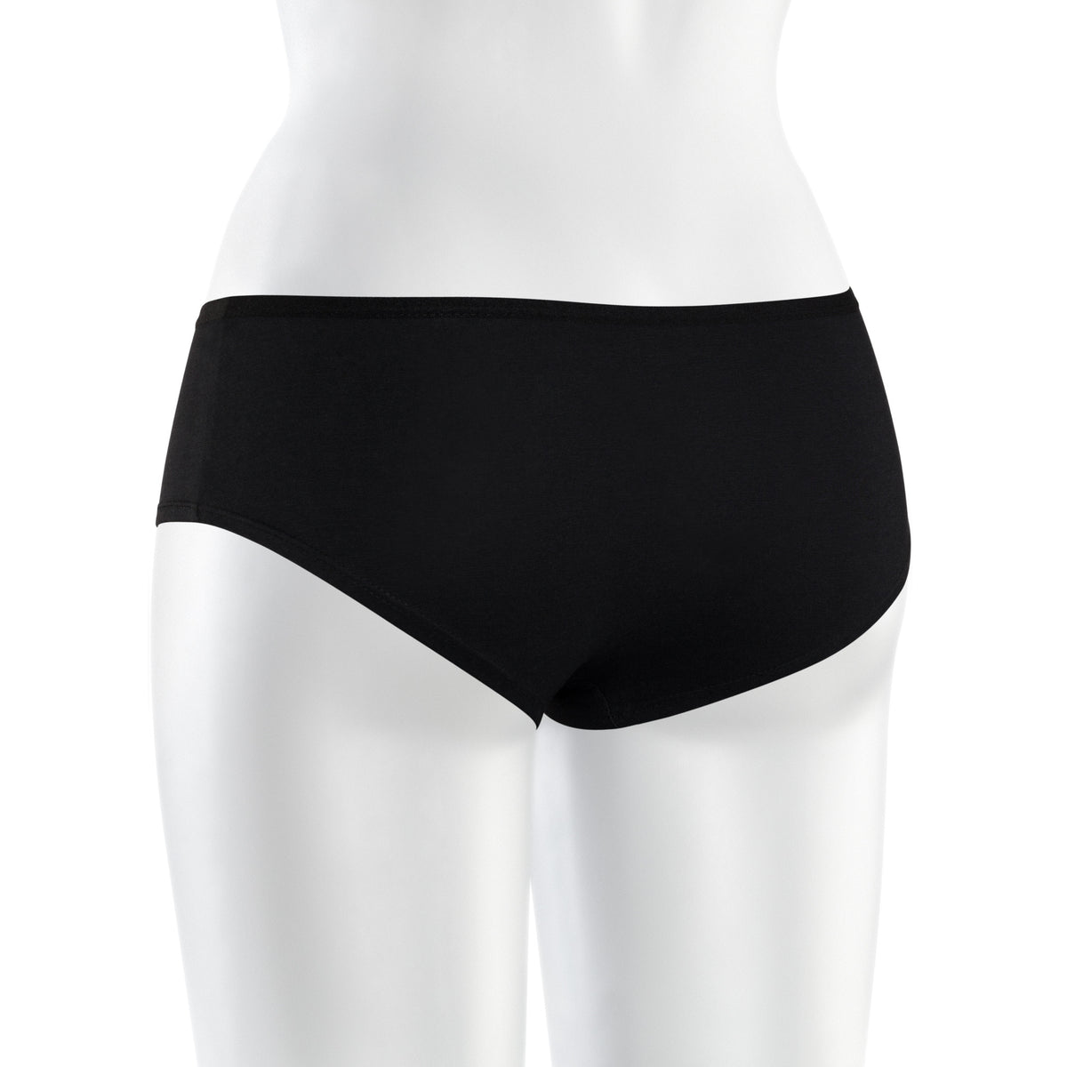 TT21 Panty in Schwarz an der Bueste, Rueckansicht