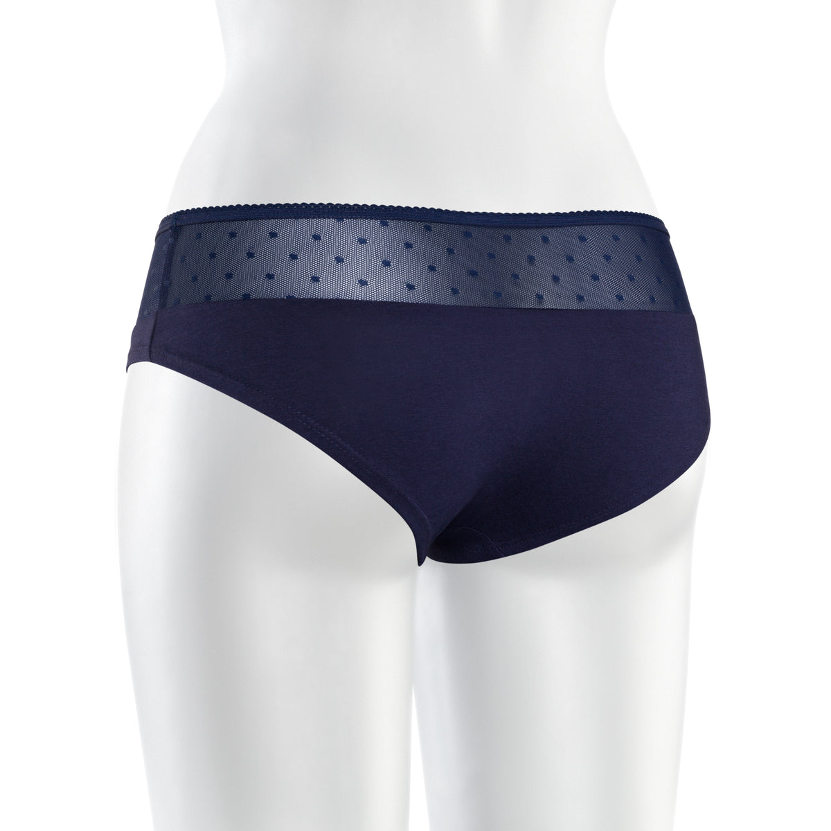 TT21 Panty Netlace in Midnight an der Bueste, Rueckansicht