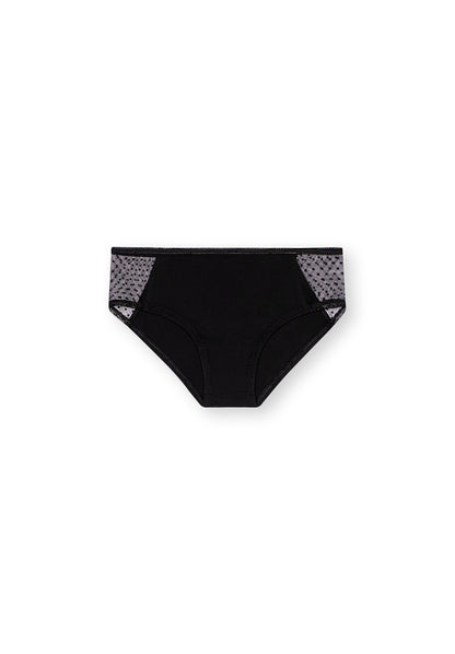 TT21 Panty Side Netlace in Schwarz, Netzspitze seitlich an der Huefte