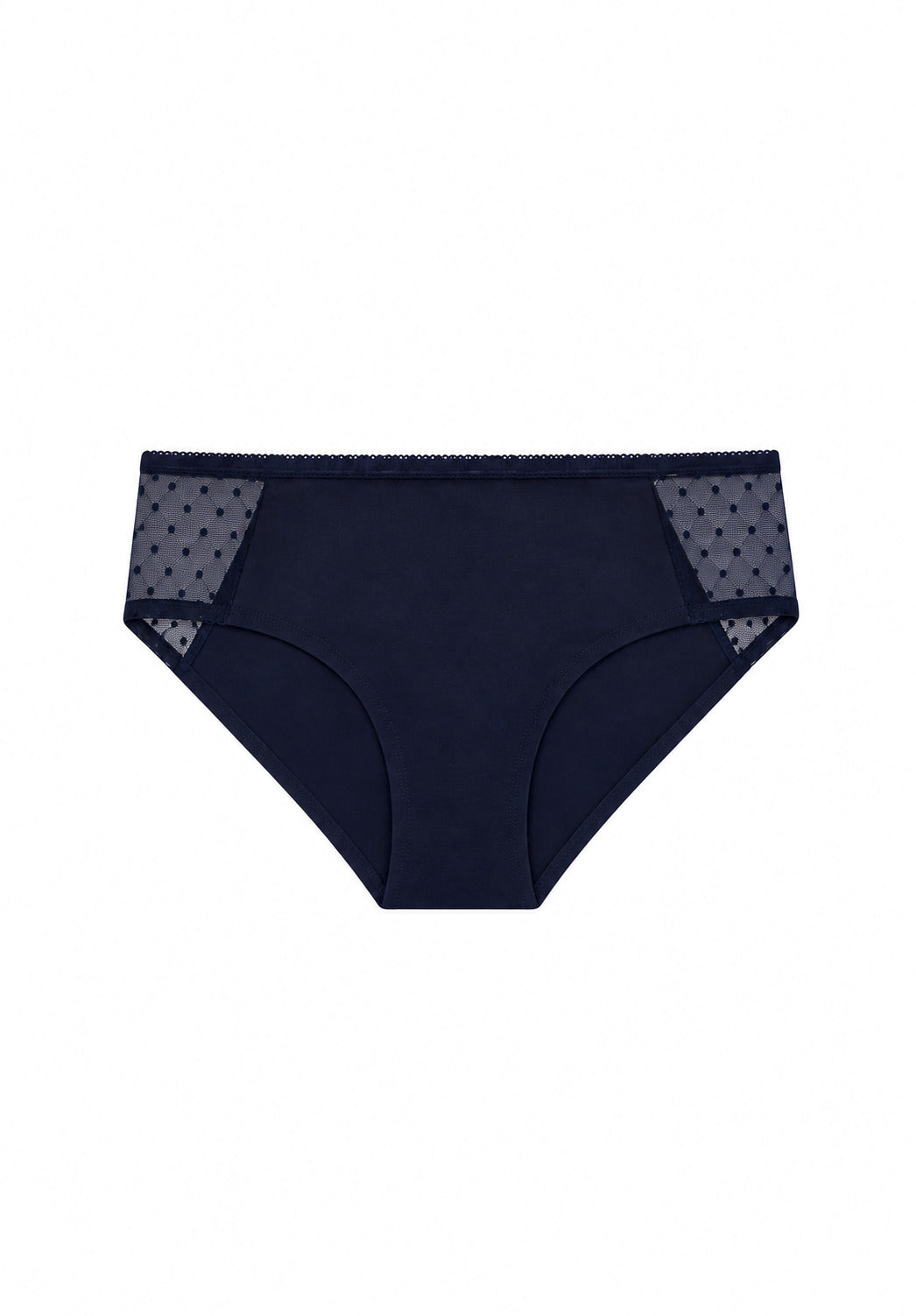 TT21 Panty Side Netlace in Midnight, Netzspitze seitlich an der Huefte