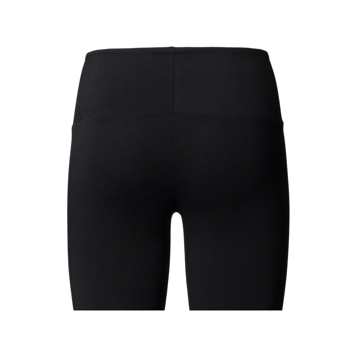 TT26 Legging in Schwarz, breiter Bund von vorn im Detail
