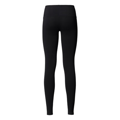 TT26 Legging in Schwarz, Vorderansicht in ganzer Laenge, Bio-Baumwolle GOTS