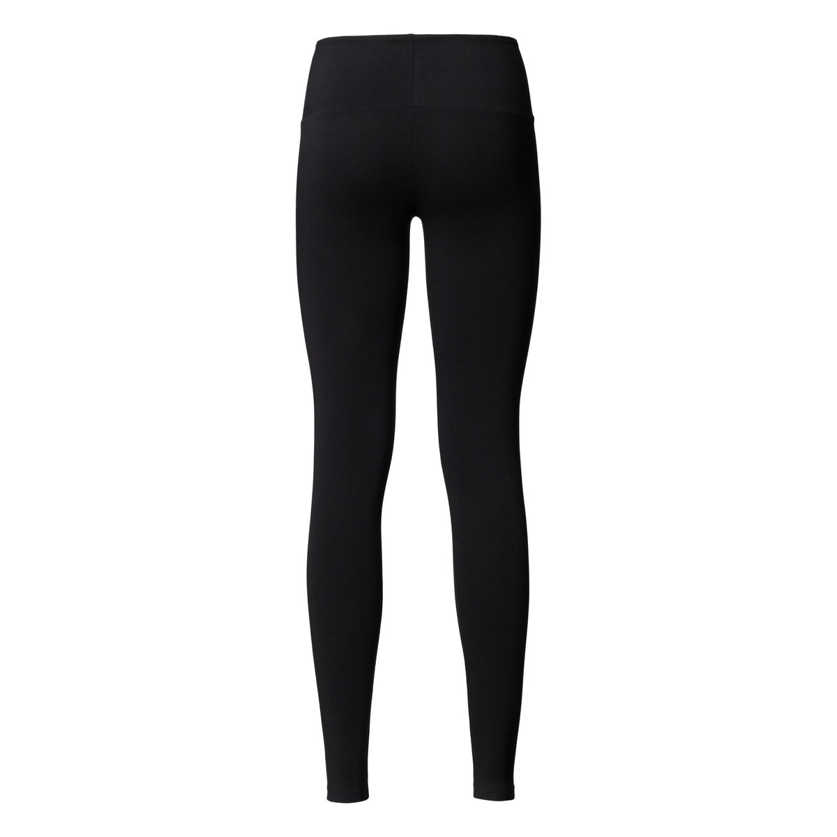 TT26 Legging in Schwarz, Vorderansicht in ganzer Laenge, Bio-Baumwolle GOTS