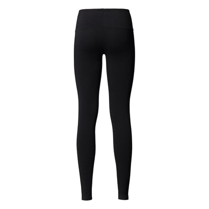TT26 Legging in Schwarz, Vorderansicht in ganzer Laenge, Bio-Baumwolle GOTS