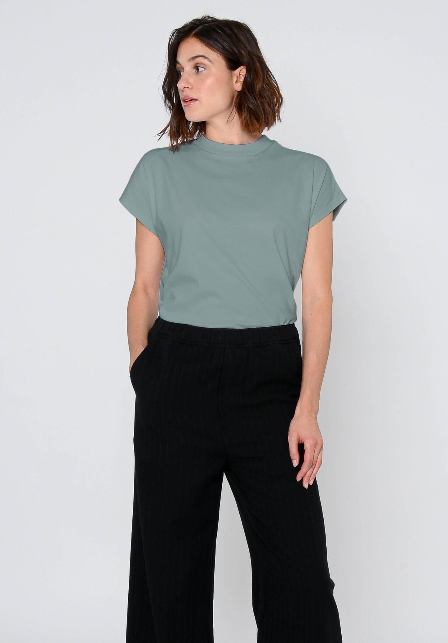 TT75 Boxy T-Shirt Green Blue (GOTS)