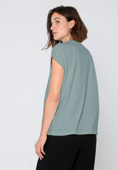 TT75 Boxy T-Shirt Green Blue (GOTS)