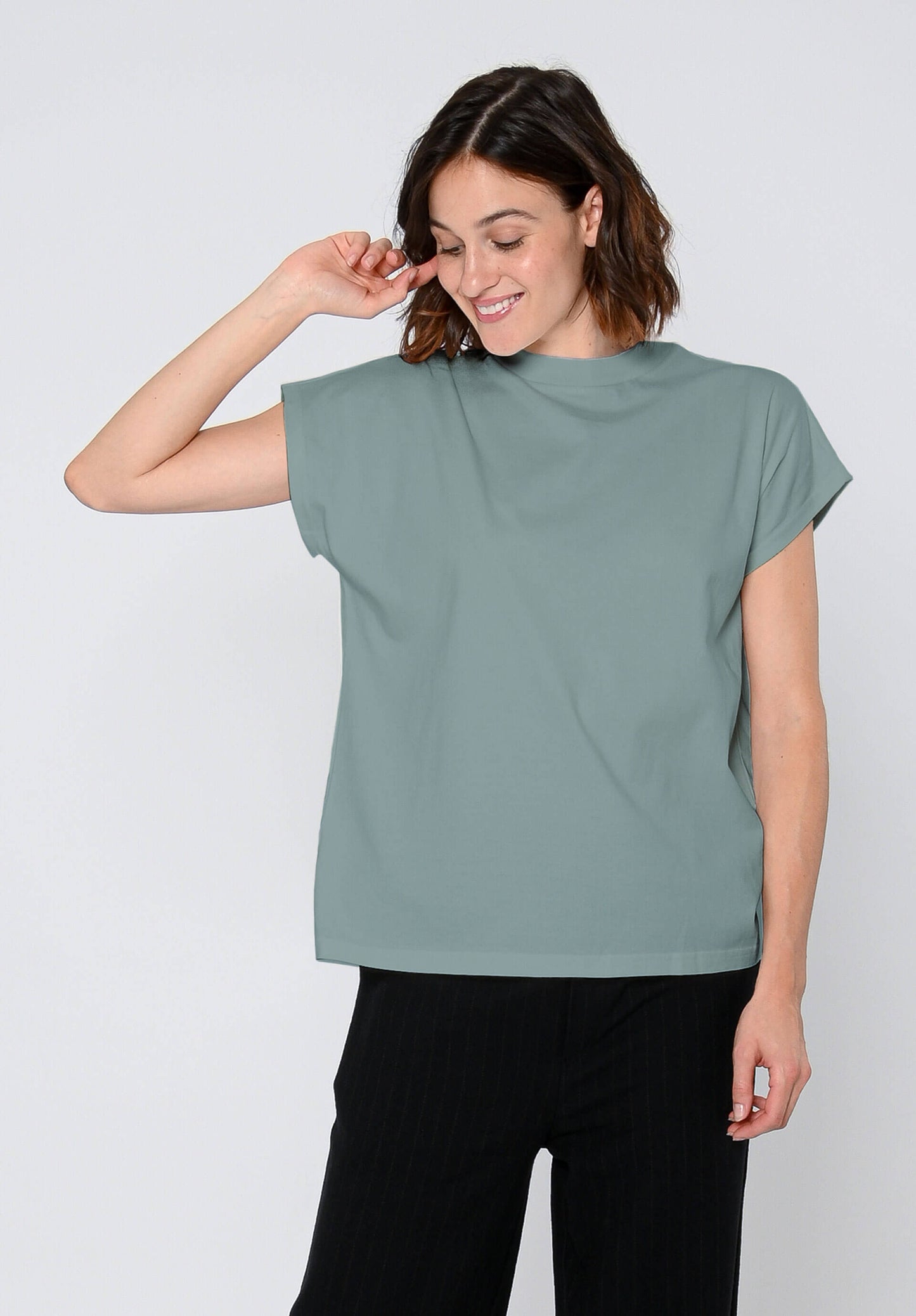 TT75 Boxy T-Shirt Green Blue (GOTS)