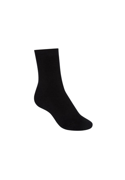 Warm Mid Socks Black (GOTS)